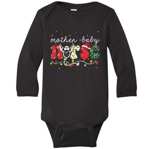 Christmas Mother Baby Nurses Wrap The Best Gifts Baby Long Sleeve Bodysuit