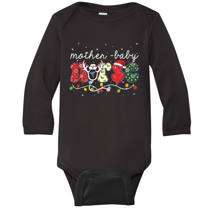 Christmas Mother Baby Nurses Wrap The Best Gifts Baby Long Sleeve Bodysuit