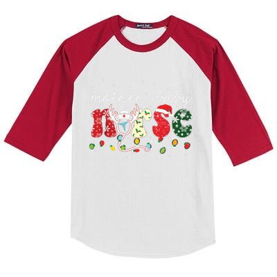 Christmas Mother Baby Nurses Wrap The Best Gifts Kids Colorblock Raglan Jersey