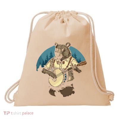 Country Music Bear Banjo Player Awesome Folk Drawstring Bag