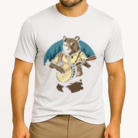 Country Music Bear Banjo Player Awesome Folk Cooling Performance Crew T-Shirt