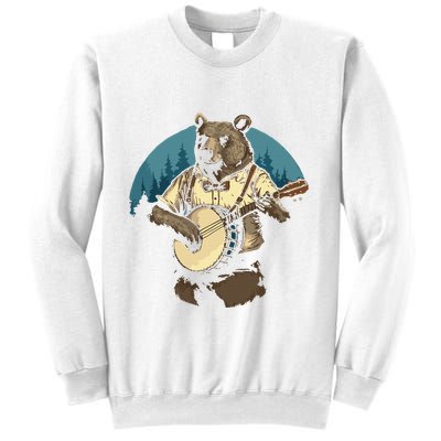 Country Music Bear Banjo Player Awesome Folk Sweatshirt