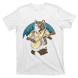 Country Music Bear Banjo Player Awesome Folk T-Shirt