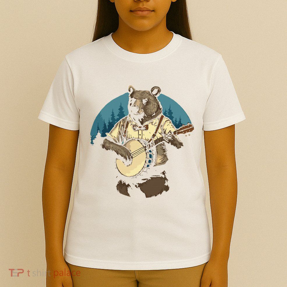Country Music Bear Banjo Player Awesome Folk T-Shirt