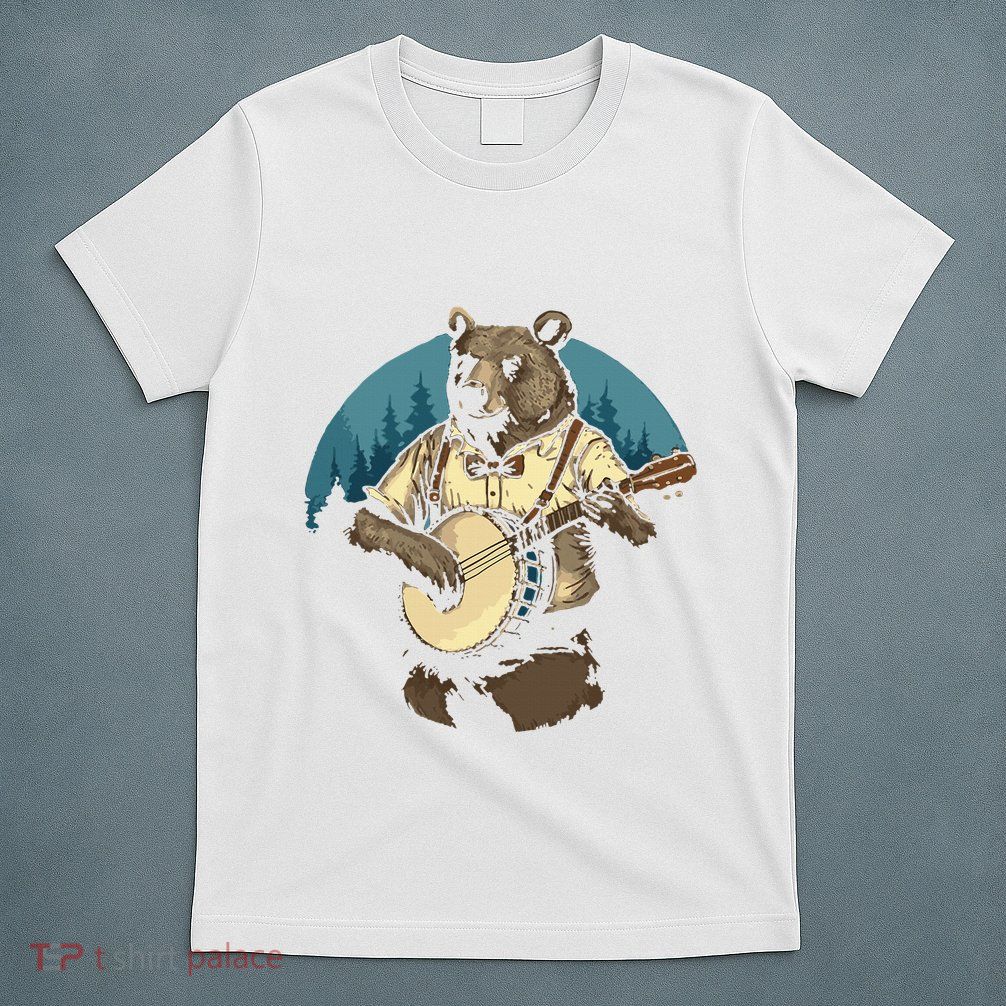 Country Music Bear Banjo Player Awesome Folk T-Shirt