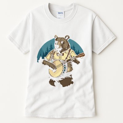 Country Music Bear Banjo Player Awesome Folk Tall T-Shirt