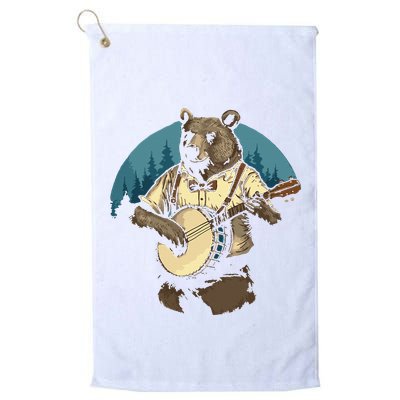 Country Music Bear Banjo Player Awesome Folk Golf Towel