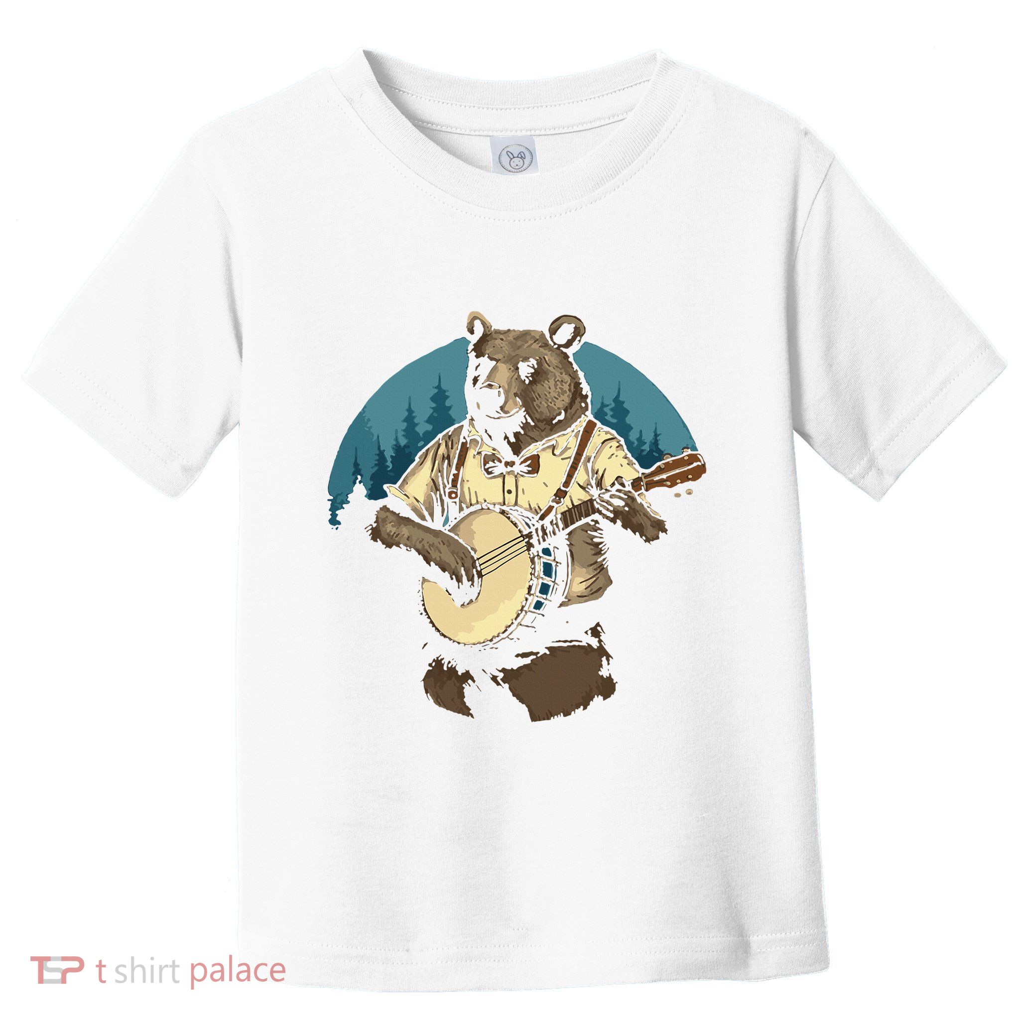 Country Music Bear Banjo Player Awesome Folk Toddler T-Shirt
