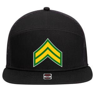 Corporal Military Badge 7 Panel Mesh Trucker Snapback Hat