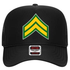 Corporal Military Badge High Crown Mesh Back Trucker Hat