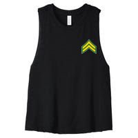 Corporal Military Badge Women's Racerback Cropped Tank