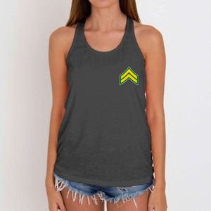 Corporal Military Badge Women's Knotted Racerback Tank