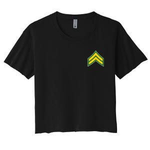 Corporal Military Badge Women's Crop Top Tee