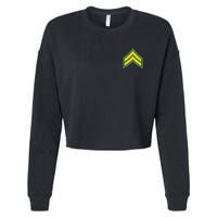 Corporal Military Badge Cropped Pullover Crew