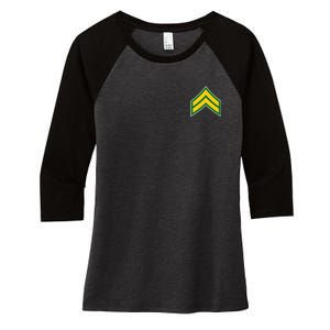 Corporal Military Badge Women's Tri-Blend 3/4-Sleeve Raglan Shirt