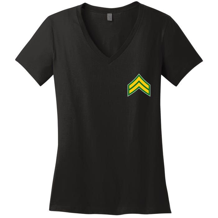 Corporal Military Badge Women's V-Neck T-Shirt