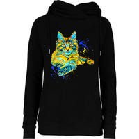 Colorful Maine Coon Big Cat Love Bigger Cats Cute Mom Womens Funnel Neck Pullover Hood