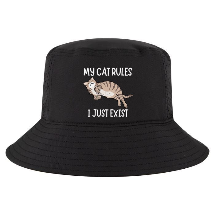 Cute My Cat Clothing My Cat Rules I Just Exist Cool Comfort Performance Bucket Hat