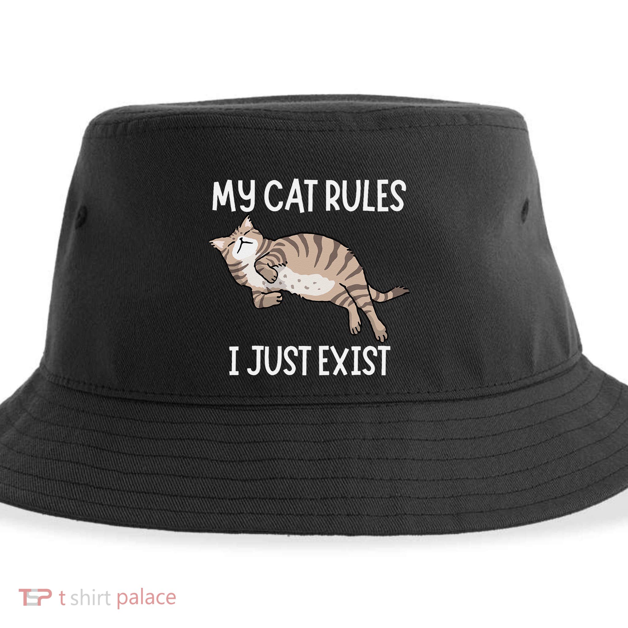 Cute My Cat Clothing My Cat Rules I Just Exist Sustainable Bucket Hat