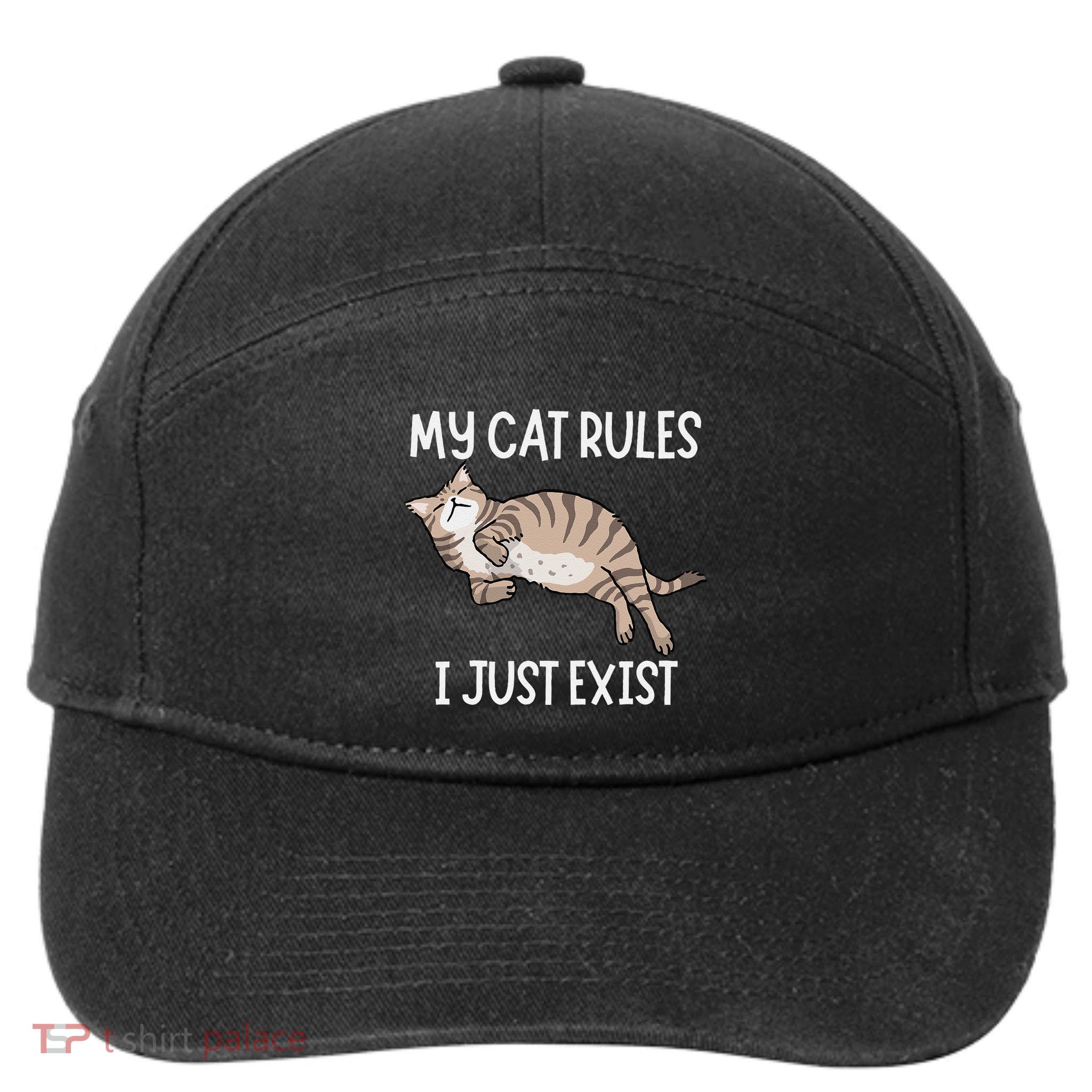 Cute My Cat Clothing My Cat Rules I Just Exist 7-Panel Snapback Hat