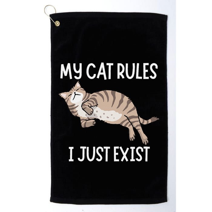 Cute My Cat Clothing My Cat Rules I Just Exist Golf Towel