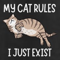Cute My Cat Clothing My Cat Rules I Just Exist Golf Towel