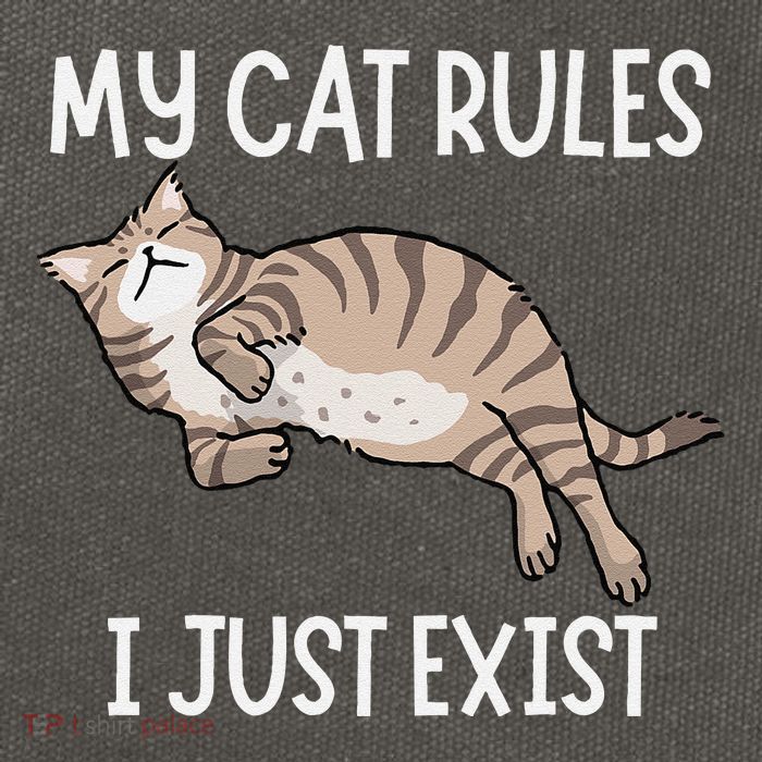 Cute My Cat Clothing My Cat Rules I Just Exist Cotton Canvas Backpack