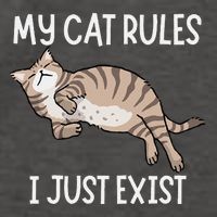 Cute My Cat Clothing My Cat Rules I Just Exist Vector Backpack