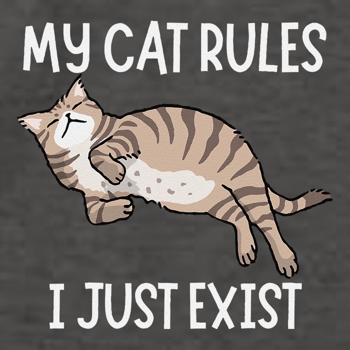 Cute My Cat Clothing My Cat Rules I Just Exist Vector Backpack