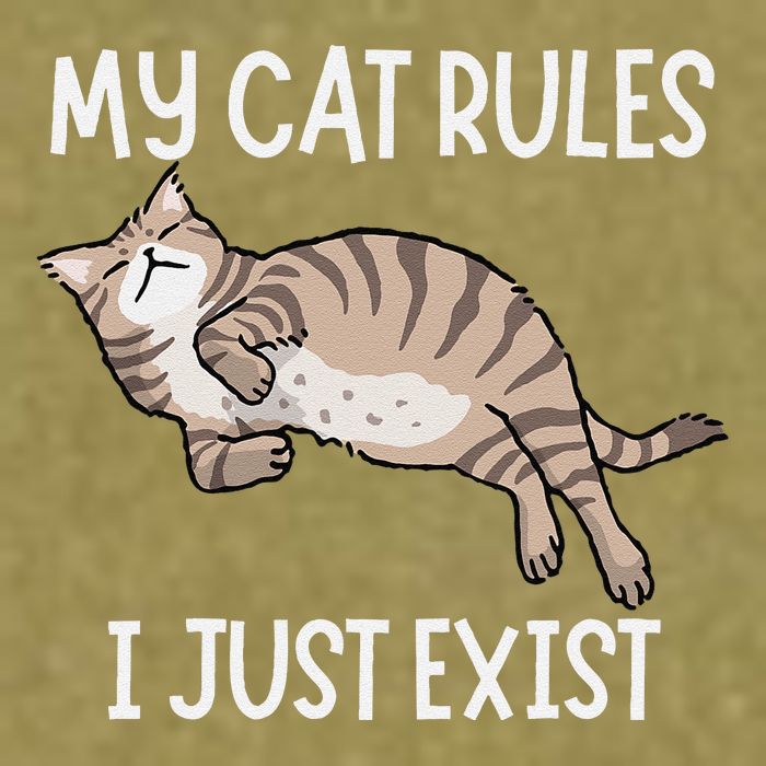 Cute My Cat Clothing My Cat Rules I Just Exist Garment-Dyed Women's Muscle Tee