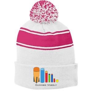 Coop772 Merch  Choose Wisely Stripe Pom Pom Beanie