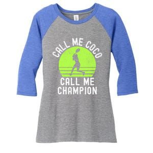 Call Me Coco Call Me Champion Women's Tri-Blend 3/4-Sleeve Raglan Shirt