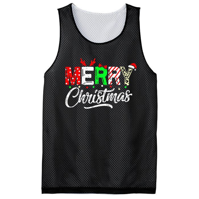 Cute Merry Christmas Matching Family Christmas Mesh Reversible Basketball Jersey Tank