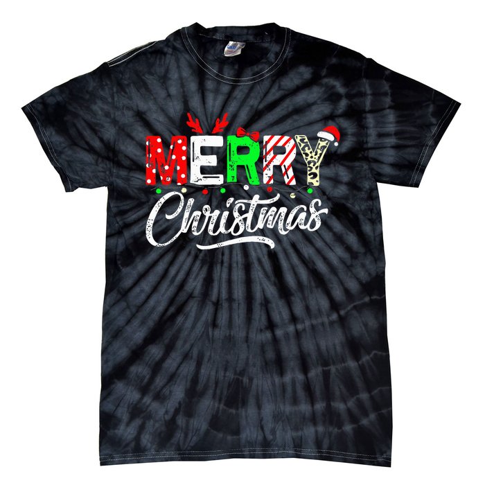 Cute Merry Christmas Matching Family Christmas Tie-Dye T-Shirt