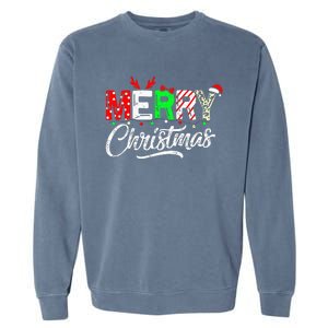 Cute Merry Christmas Matching Family Christmas Garment-Dyed Sweatshirt