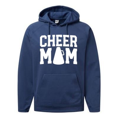 Cheer Mom Cute Gift Cheerleader Mom Funny Gift Mother Cool Gift Performance Fleece Hoodie