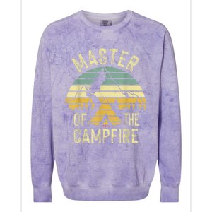 Cool Master Campfire Funny Camping Gift For Men Women Colorblast Crewneck Sweatshirt