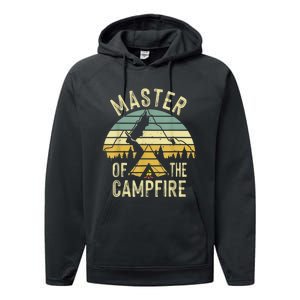 Cool Master Campfire Funny Camping Gift For Men Women Performance Fleece Hoodie