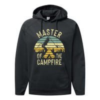 Cool Master Campfire Funny Camping Gift For Men Women Performance Fleece Hoodie