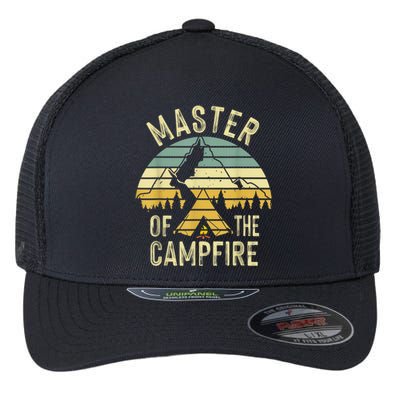 Cool Master Campfire Funny Camping Gift For Men Women Flexfit Unipanel Trucker Cap