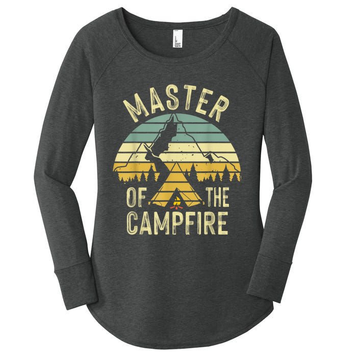 Cool Master Campfire Funny Camping Gift For Men Women Women's Perfect Tri Tunic Long Sleeve Shirt