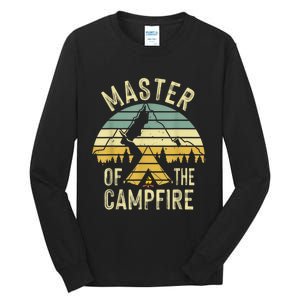 Cool Master Campfire Funny Camping Gift For Men Women Tall Long Sleeve T-Shirt