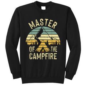 Cool Master Campfire Funny Camping Gift For Men Women Tall Sweatshirt