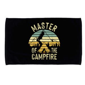 Cool Master Campfire Funny Camping Gift For Men Women Microfiber Hand Towel