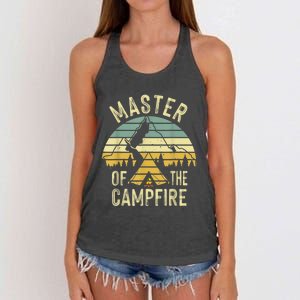 Cool Master Campfire Funny Camping Gift For Men Women Women's Knotted Racerback Tank