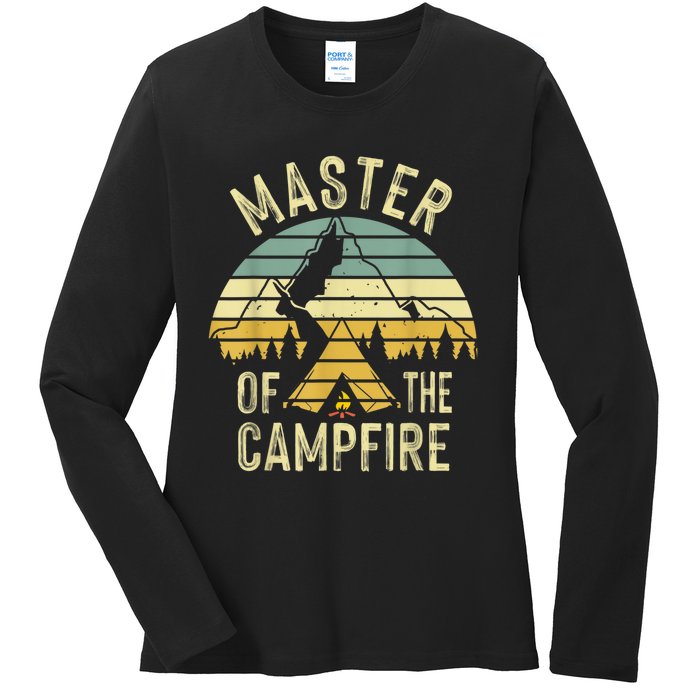 Cool Master Campfire Funny Camping Gift For Men Women Ladies Long Sleeve Shirt