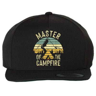 Cool Master Campfire Funny Camping Gift For Men Women Wool Snapback Cap