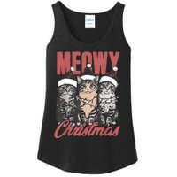 Cats Meowy Christmas Vintage Cat Ladies Ladies Essential Tank