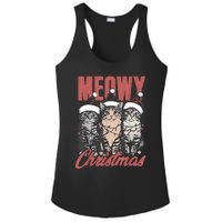 Cats Meowy Christmas Vintage Cat Ladies Ladies PosiCharge Competitor Racerback Tank