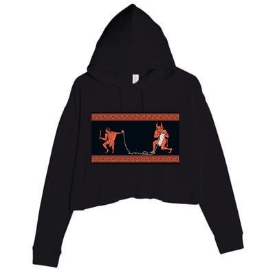 Crafty Minotaur Crop Fleece Hoodie
